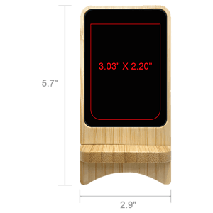 Aurora  Light-up Bamboo Wireless Charger Stand