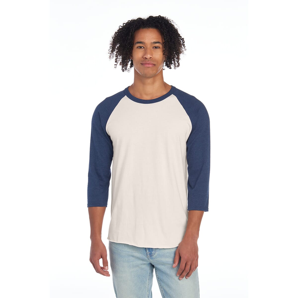 Jerzees Unisex Premium Blend Combed Ring Spun 3/4-Sleeve Raglan 560R