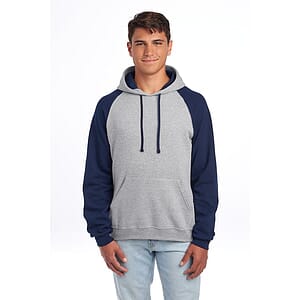 Jerzees Unisex NuBlend Colorblock Raglan Hoodie Sweatshirt 96C