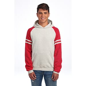 Jerzees Unisex NuBlend Varsity Colorblock Hooded Sweatshirt 97C