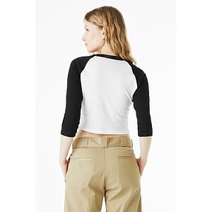 BELLA+CANVAS Women's Micro Rib 3/4 Raglan Baby Tee BC1200