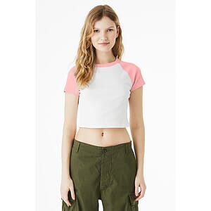 BELLA+CANVAS Women's Micro Rib Raglan Baby Tee BC1201