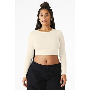 BELLA+CANVAS Women's Micro Rib Long Sleeve Baby Tee BC1501