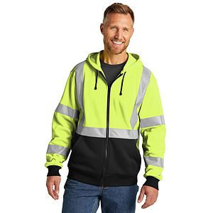 CornerStone A107 Class 3 Heavy-Duty Fleece Full-Zip Hoodie CSF300
