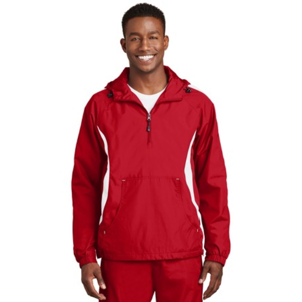 Sport-Tek Colorblock Raglan Anorak. JST63