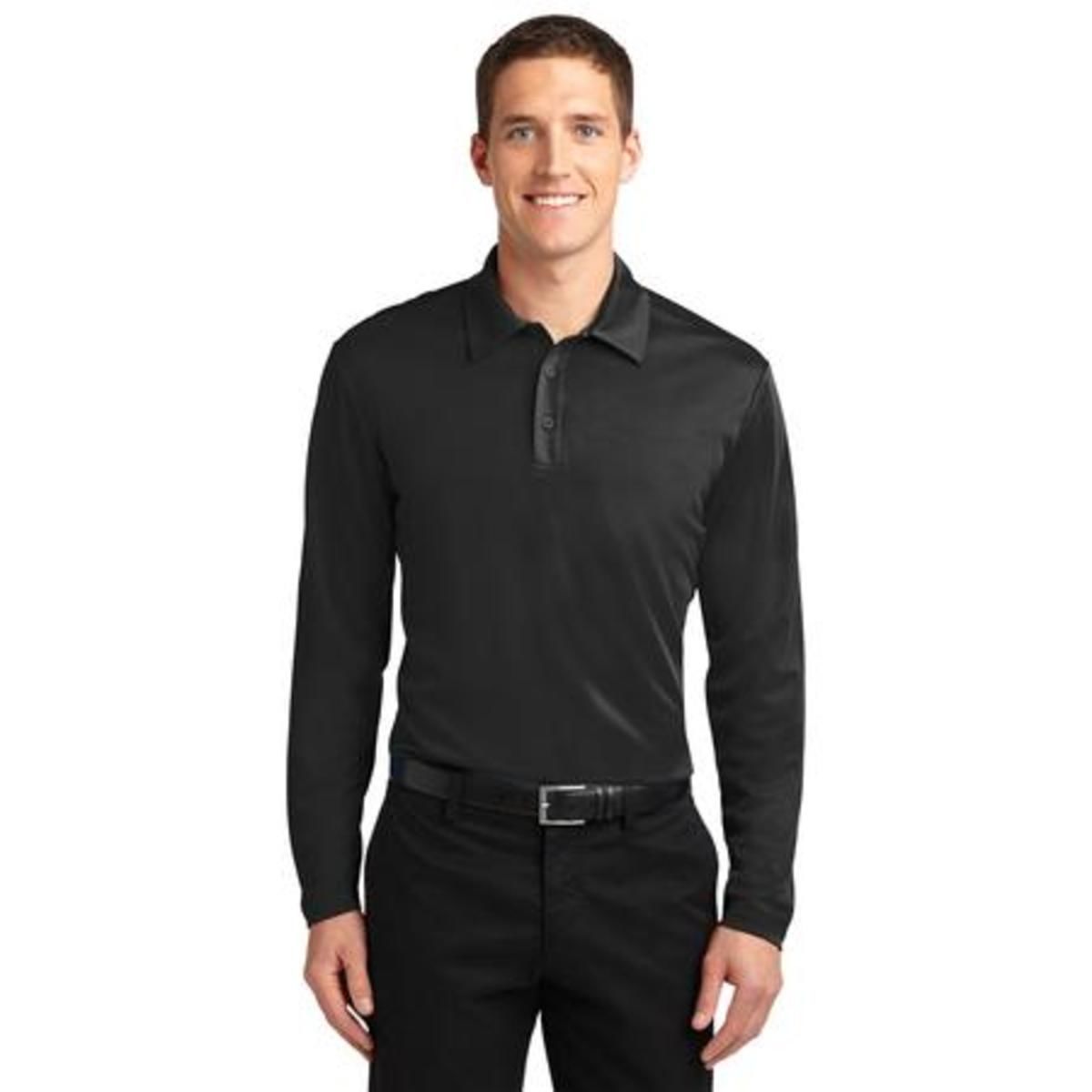 Port Authority Silk Touch Performance Long Sleeve Polo (K540LS)