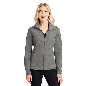 Port Authority Women's Heather Microfleece Full-Zip Jacket. L235
