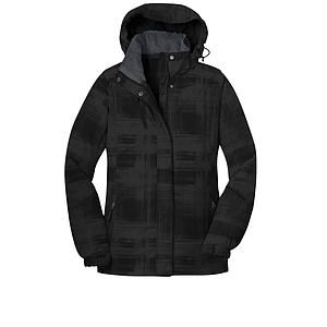 DISCONTINUED Port Authority Ladies Brushstroke Print Insulated Jacket. L320