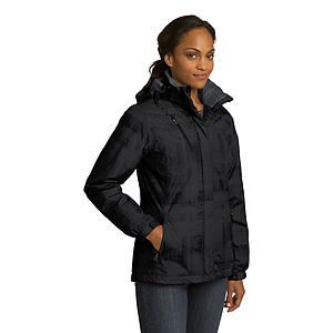 DISCONTINUED Port Authority Ladies Brushstroke Print Insulated Jacket. L320
