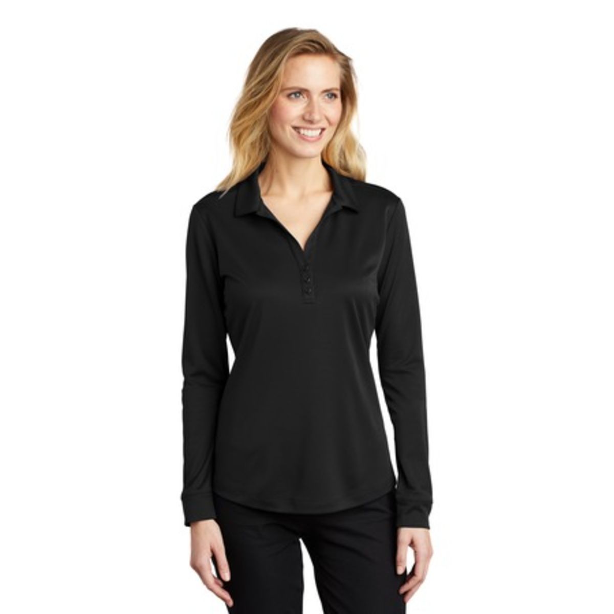 Port Authority Women's Silk Touch Performance Long Sleeve Polo (L540LS)