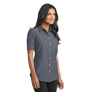 Port Authority Women's Short Sleeve SuperPro Oxford Shirt. L659