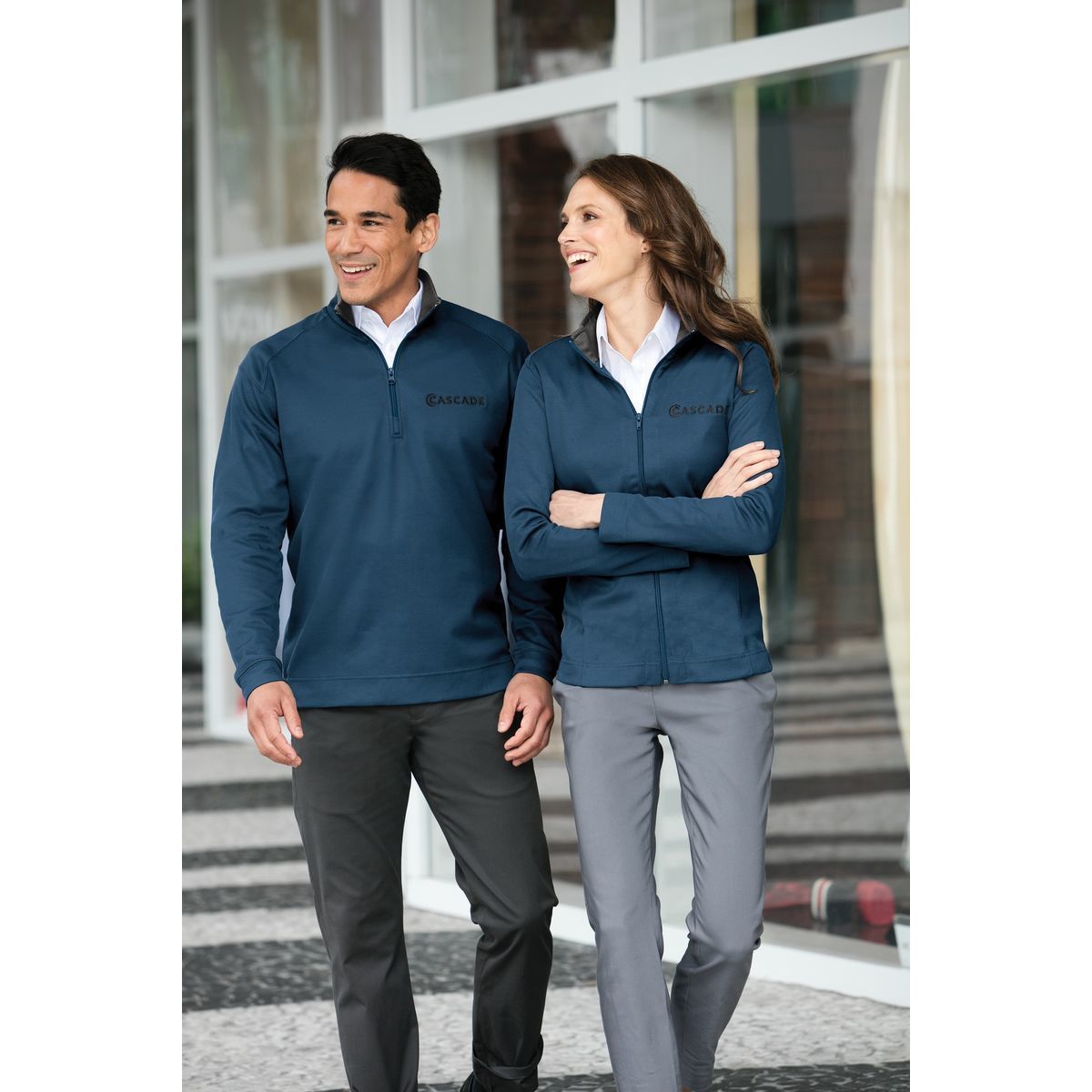 Port authority vertical texture 14-zip 