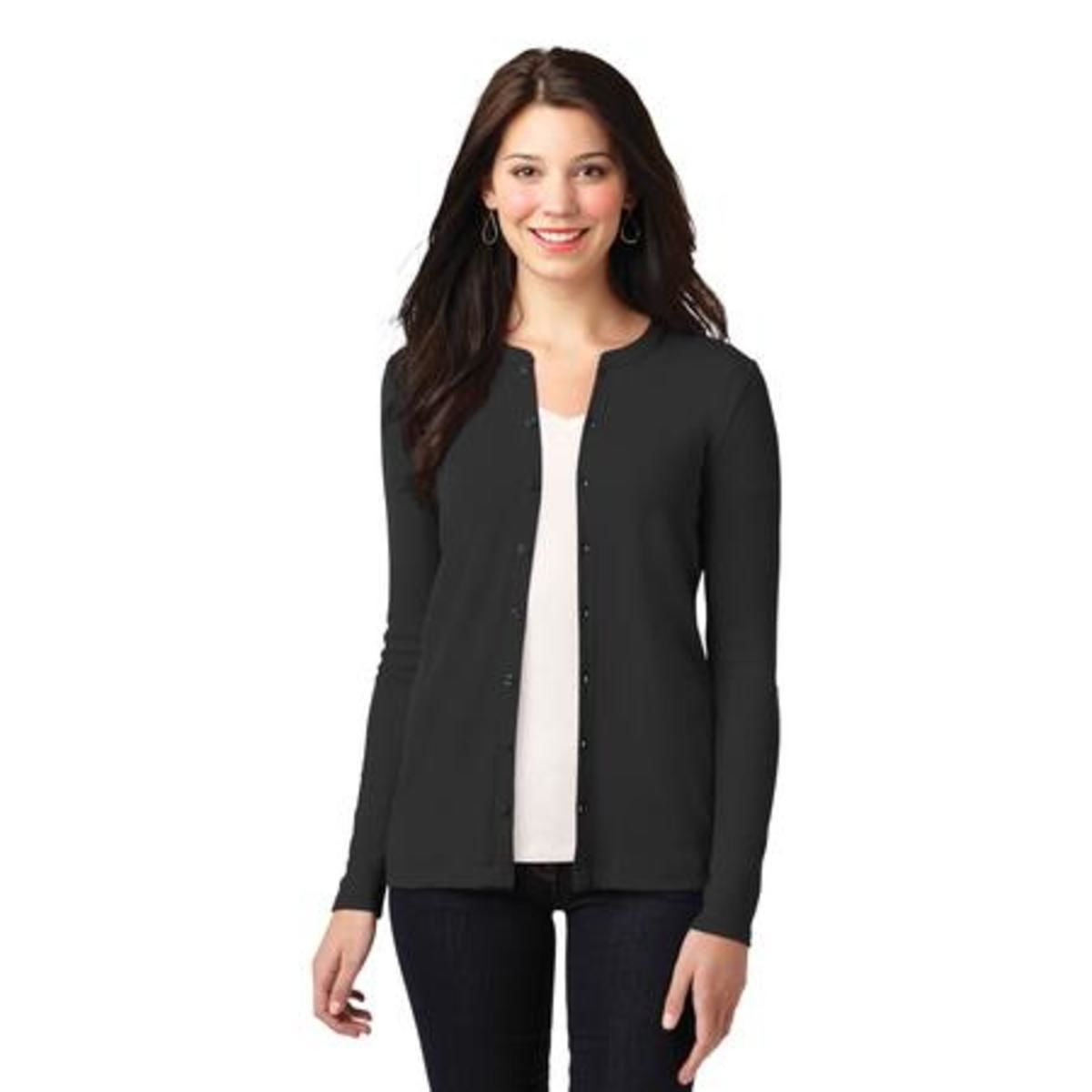 Port Authority Women's Concept Stretch Button-Front Cardigan. LM1008
