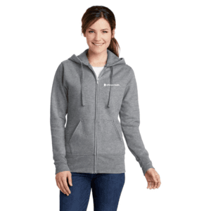 Port & Co Women's Core Fleece Full-Zip Hooded Sweatshirt. LPC78ZH