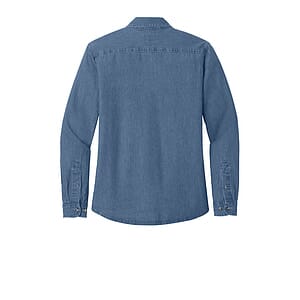 Port & Co Women's Long Sleeve Value Denim Shirt. LSP10