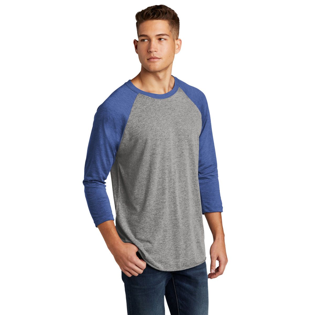Next level apparel unisex tri-blend 34-sleeve raglan tee. nl6051 ...