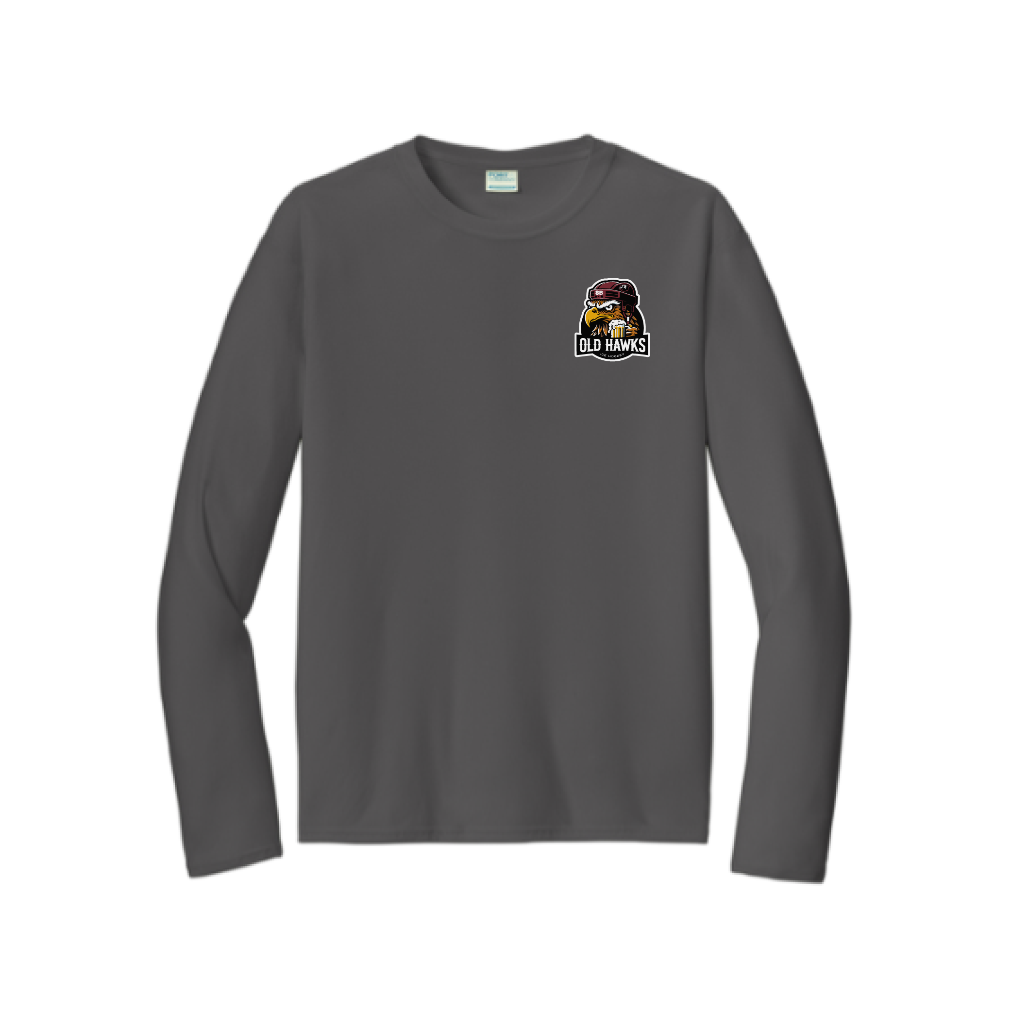 Old Hawks Port & Co Long Sleeve Performance Tee (Left)