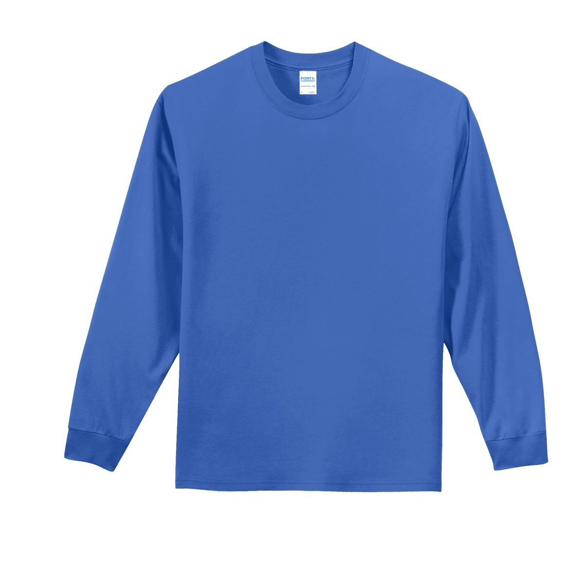 Port & Company Men's Long Sleeve T-Shirt (PC61LS) - Heavyweight 6.1 Oz, Navy, Size Large