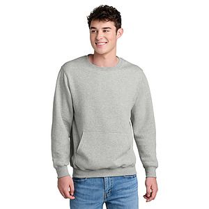 Port & Co Core Fleece Crewneck Pocket Sweatshirt PC78PKT