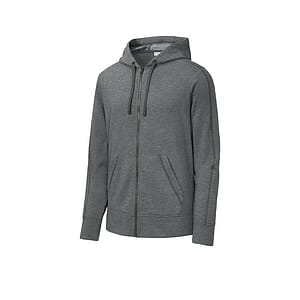 Sport-Tek PosiCharge Tri-Blend Wicking Fleece Full-Zip Hooded Jacket ST293