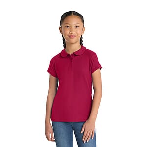 Port Authority Girls Silk Touch Peter Pan Collar Polo. YG503