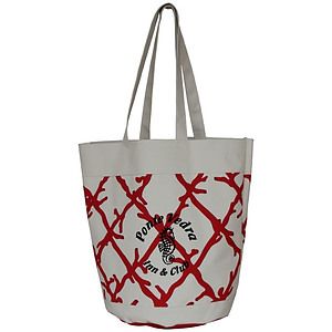 Coral Lattice Tote Bag