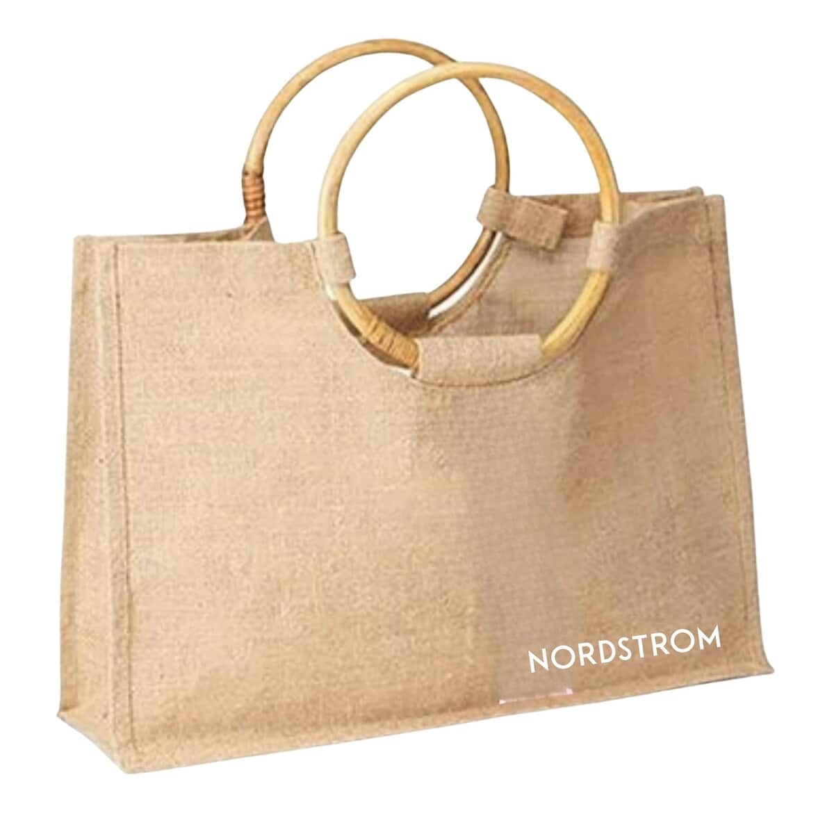 Jute Carryall with Bamboo Handle