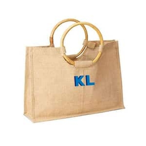 Jute Carryall with Bamboo Handle