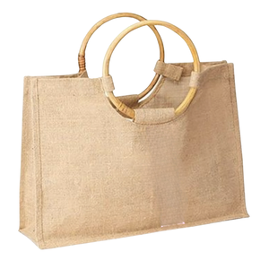 Jute Carryall with Bamboo Handle