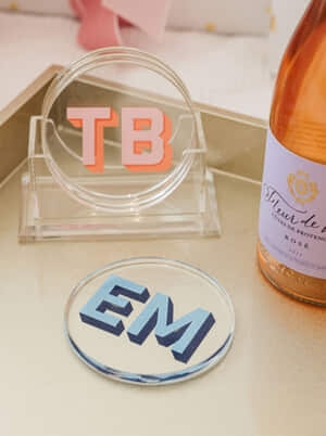 Acrylic Coasters with Holder