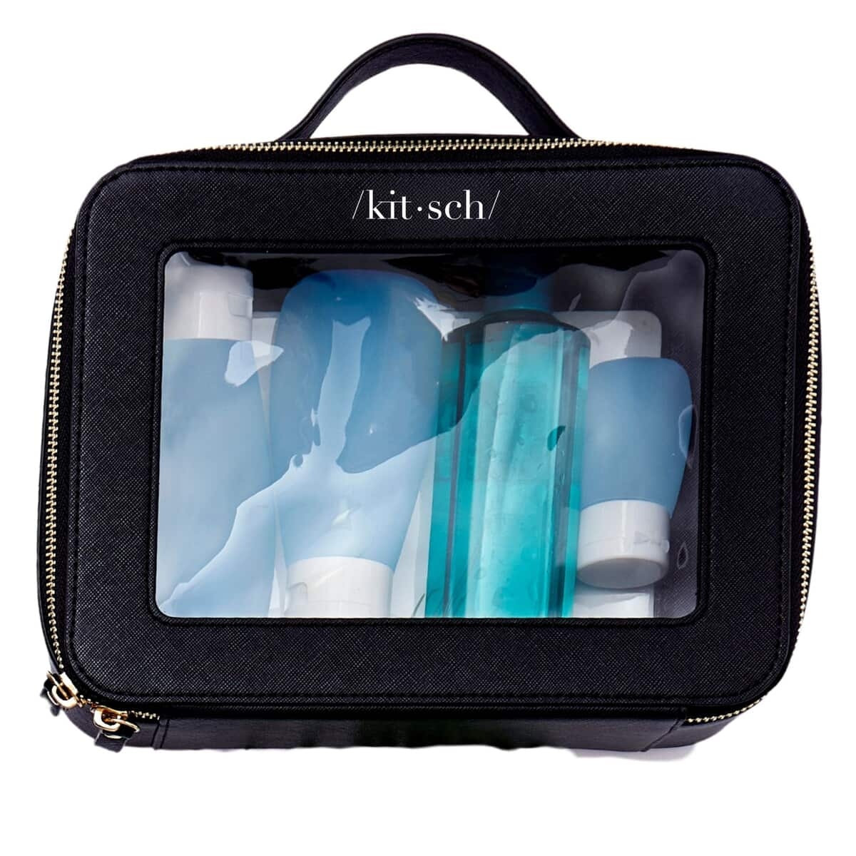 Clear Leather Toiletry Case 