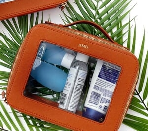 Clear Leather Toiletry Case 