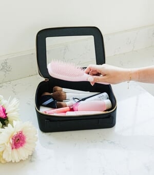 Clear Leather Toiletry Case 