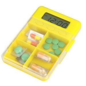 Large 4 Compartment Digital Electronic Timer Pill Box