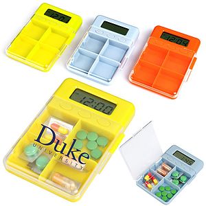 Large 4 Compartment Digital Electronic Timer Pill Box
