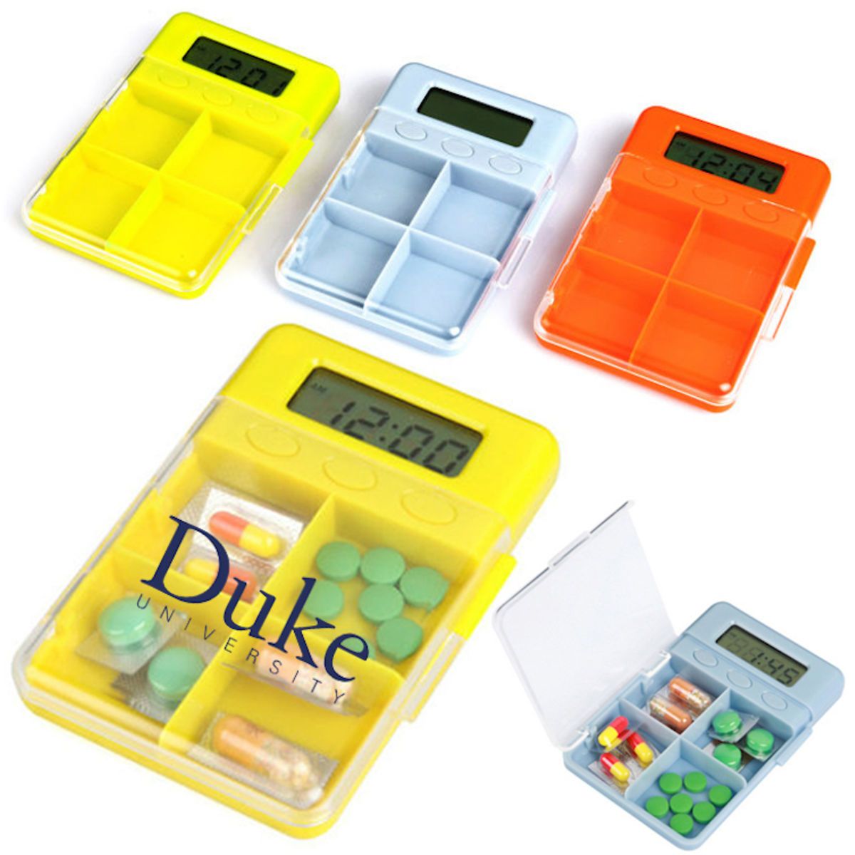Economy large 4 compartment digital electronic timer pill box ...