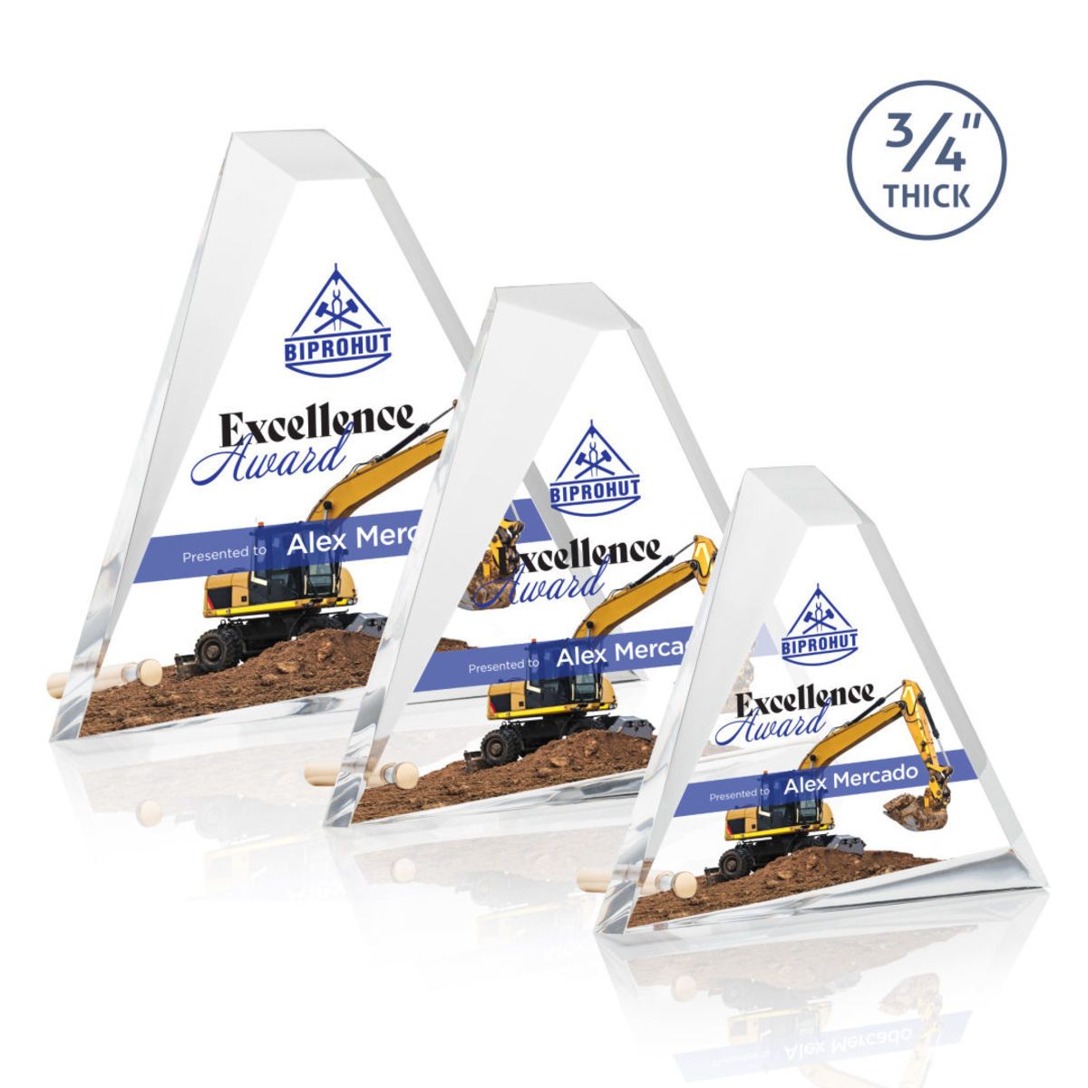 Mosaic Triangle VividPrint™ Award - Gold