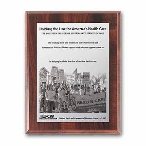 Metal Photo Plaq - Walnut Finish