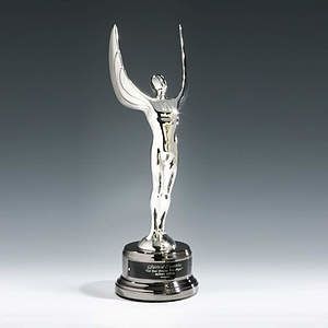 Winged Achievement Award on Black Nickel