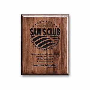 Laser Engraved Plaq - Walnut Piano Finish