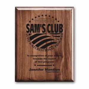 Laser Engraved Plaq - Walnut Piano Finish