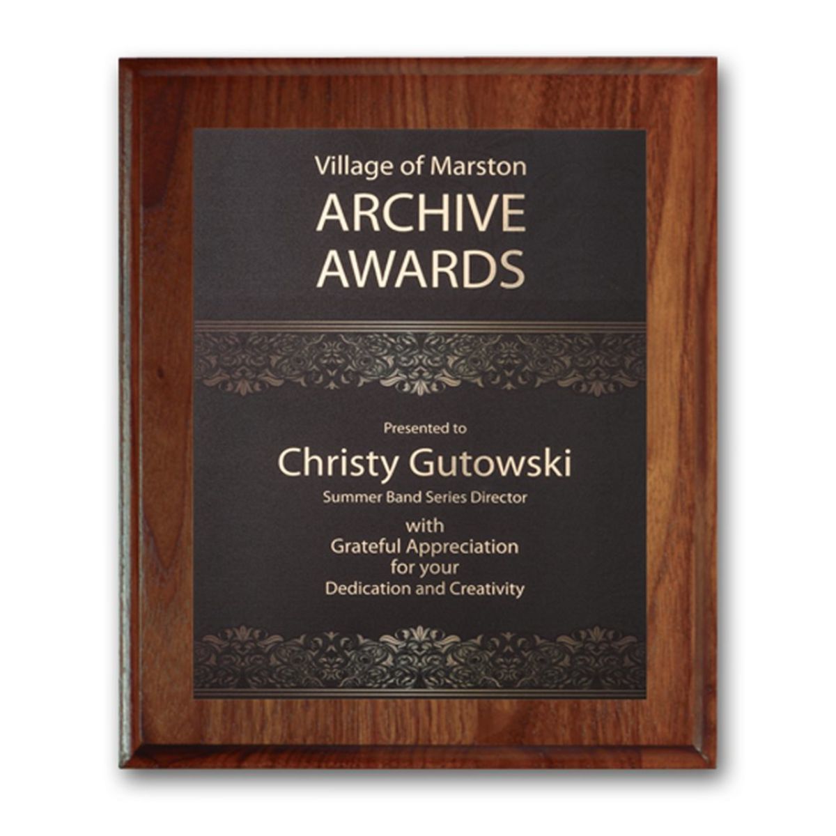 SpectraPrint™ Plaque - Cove Edge Gold