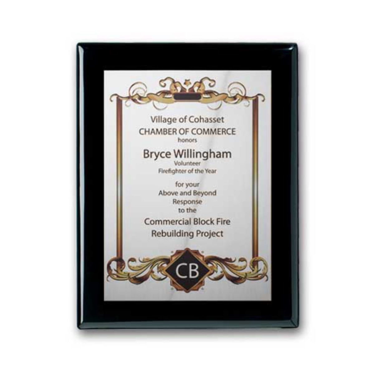 SpectraPrint™ Plaque - Ebony Silver