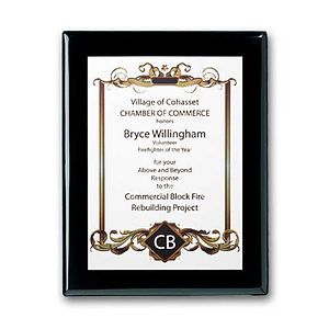 SpectraPrint™ Plaque - Ebony White