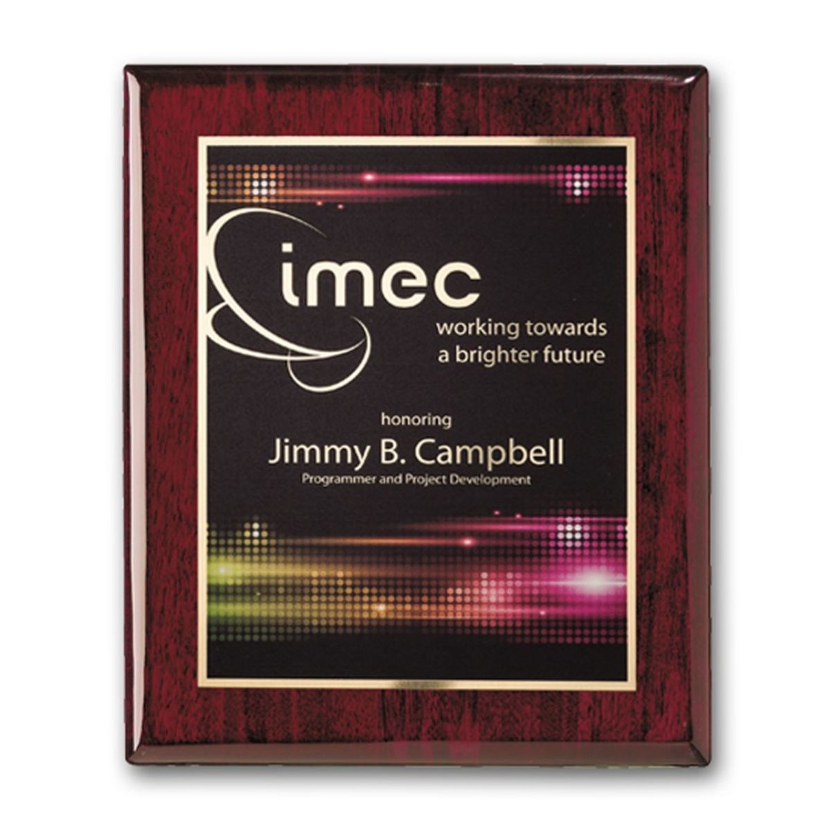 SpectraPrint™ Plaque - Rosewood Gold