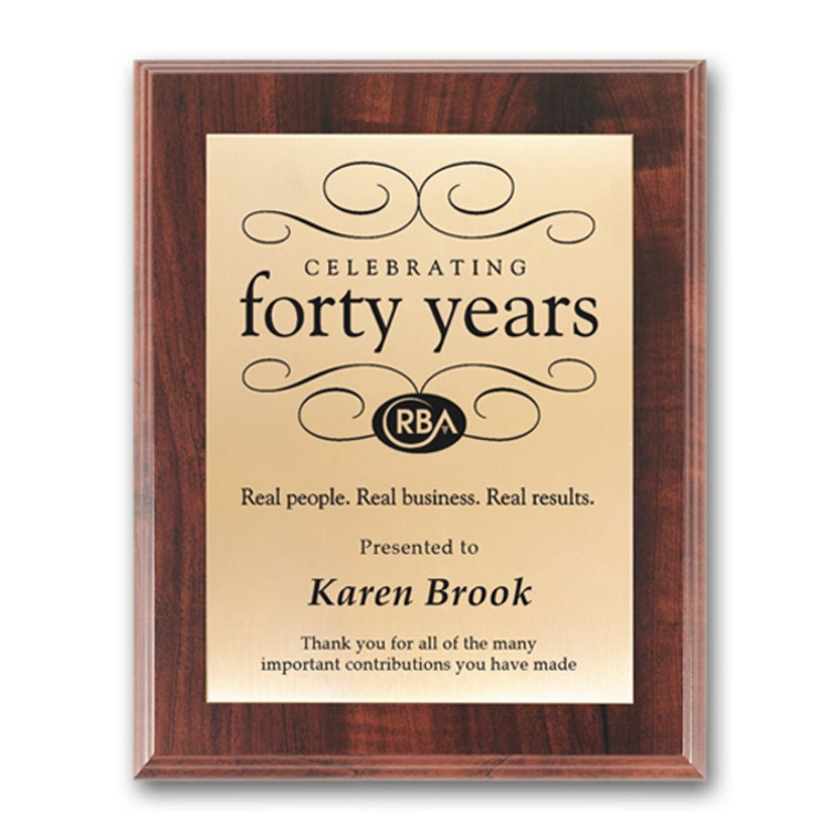 Screenprint Brass - Walnut Finish    