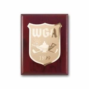 Etch/Frosted Plaq - Mahogany/Gold