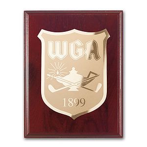 Etch/Frosted Plaq - Mahogany/Gold