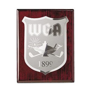 Etch/Frosted Plaq - Rosewood/Silver