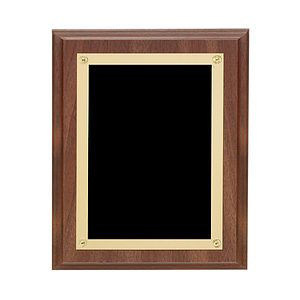 Walnut Finish Plaque w/Rosettes